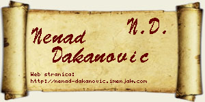 Nenad Dakanović vizit kartica